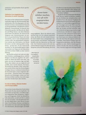 Vorschauseite 2: Wenn Spiritualität Gestalt annimmt Sinn und Kraft der Kunsttherapie in der Palliative Care