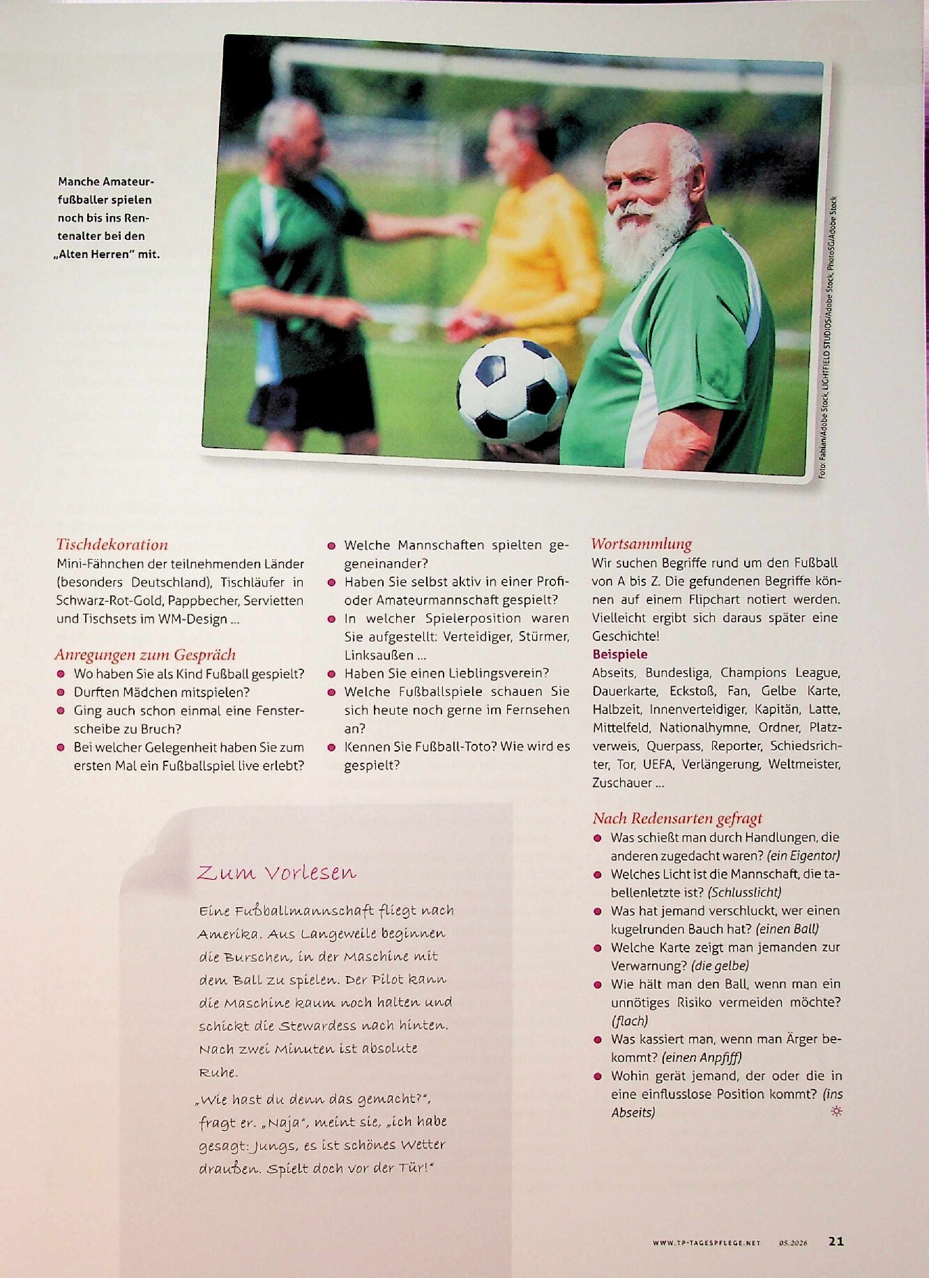 Vorschauseite 2: Im Fußballfieber / Willkommen in Nordamerika