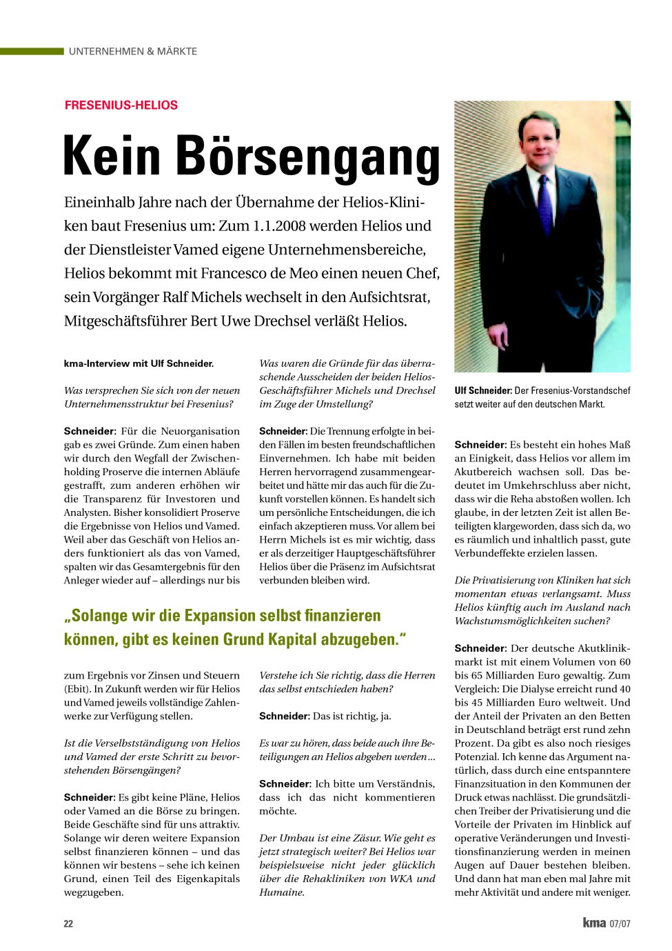 Vorschauseite 1: Kein Börsengang