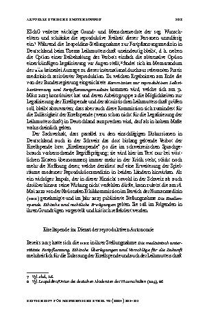 Vorschauseite 3: Aktuelle ethische Empfehlungen: Werden die Steine ins Rollen gebracht?