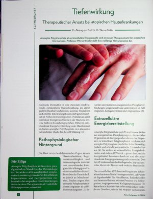 Vorschauseite 1: Tiefenwirkung Therapeutischer Ansatz bei atopischen Hauterkrankungen