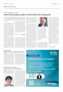 Vorschauseite 1: Ohne Konsequenz gibt es kein Ende der Pandemie.