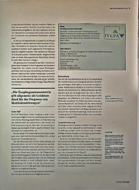 Vorschauseite 2: Ösophagusachalasie - Ein oft spät diagnostiziertes Krankheitsbild