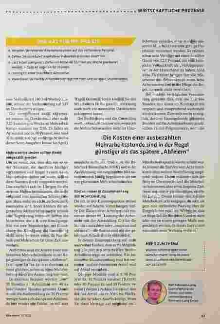 Vorschauseite 2: Überstunden als Alternative?
