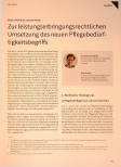 Vorschauseite 1: Zur leistungserbringungsrechtlichen Umsetzung des neuen Pflegebedürftigkeitsbegriffs.
