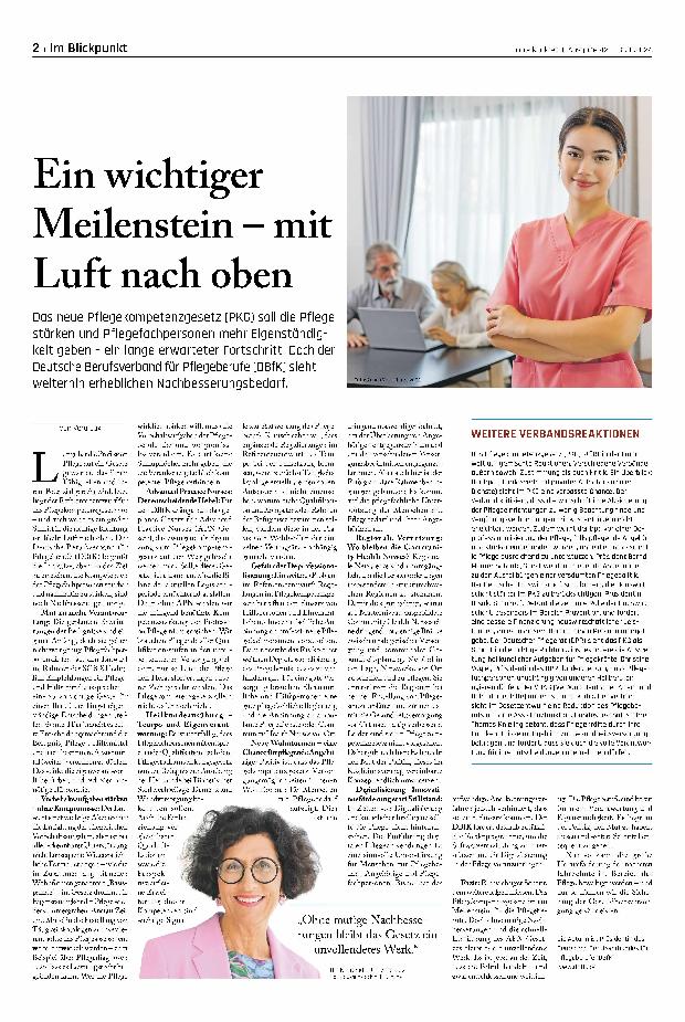 Vorschauseite 1: Ein wichtiger Meilenstein — mit Luft nach oben