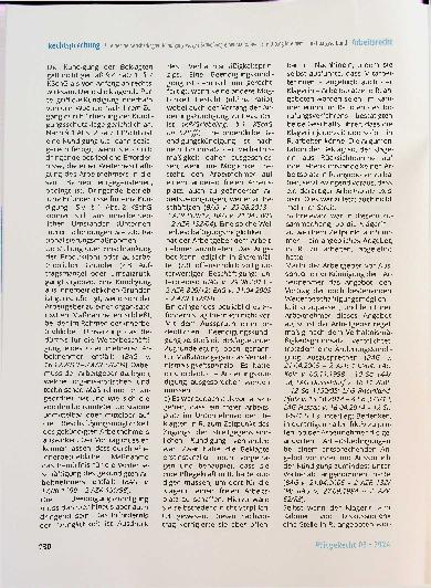 Vorschauseite 4: Zu einer betriebsbedingten Kündigung wegen Schließung einer stationären Einrichtung in einem Einrichtungsverbund.