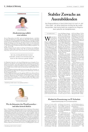 Vorschauseite 1: Stabiler Zuwachs an Auszubildenden