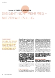 Vorschauseite 3: Das geht nicht mehr weg - nutzen wir es klug.