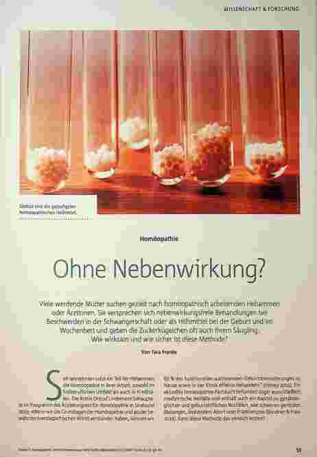 Vorschauseite 1: Homöopathie ohne Nebenwirkung?
