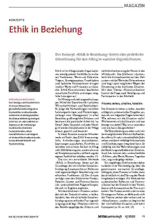 Vorschauseite 1: Ethik in Beziehung