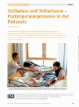 Vorschauseite 1: Teilhaben und Teilnehmen - Partizipationsprozesse in der Pädiatrie