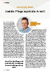 Vorschauseite 1: Und die Pflege macht die Arbeit!
