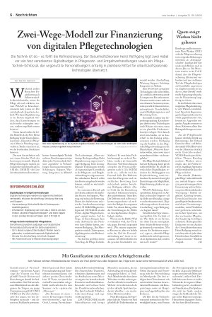 Vorschauseite 1: Zwei Wege Modell zur Finanzierung von digitalen Pflegetechnologien