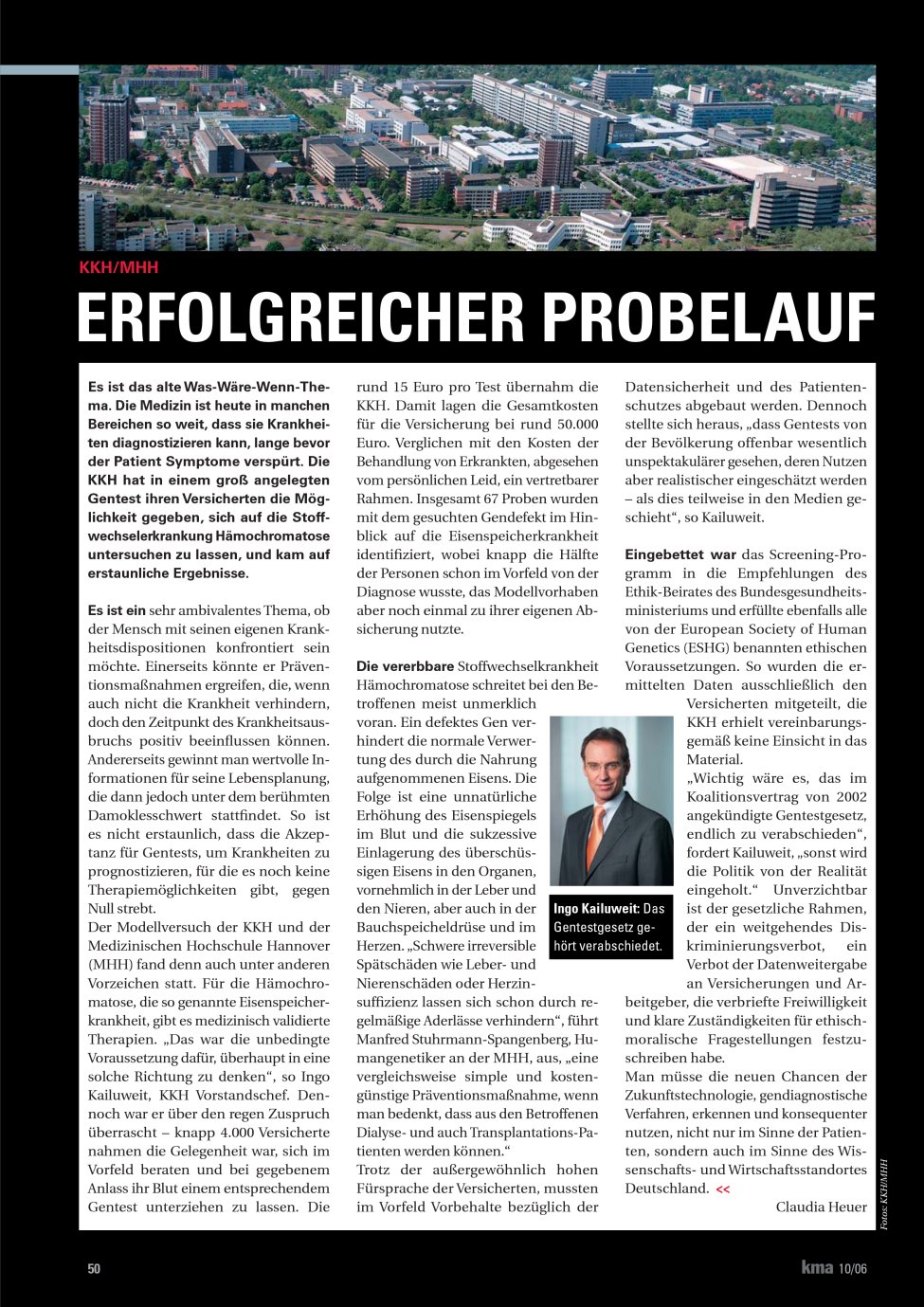 Vorschauseite 1: Erfolgreicher Probelauf