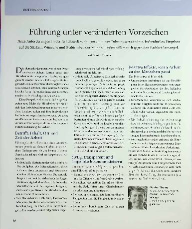 Vorschauseite 1: Führung unter veränderten Vorzeichen