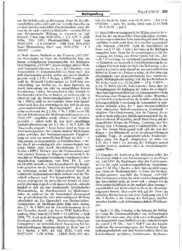 Vorschauseite 4: Arzneimittel im Sinne des Beihilferechts PostBeaKks §§ 30 I, 33 I, 33 lila; AMG § 2 III Nr. 7; MPG § 3 Nr. la; SGB V § 31 I 3 (a.F.)