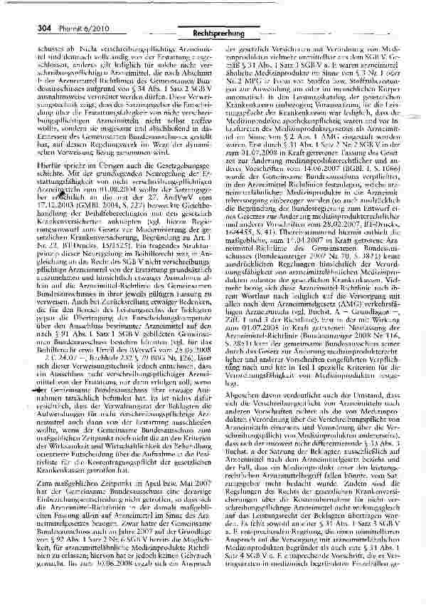 Vorschauseite 5: Arzneimittel im Sinne des Beihilferechts PostBeaKks §§ 30 I, 33 I, 33 lila; AMG § 2 III Nr. 7; MPG § 3 Nr. la; SGB V § 31 I 3 (a.F.)