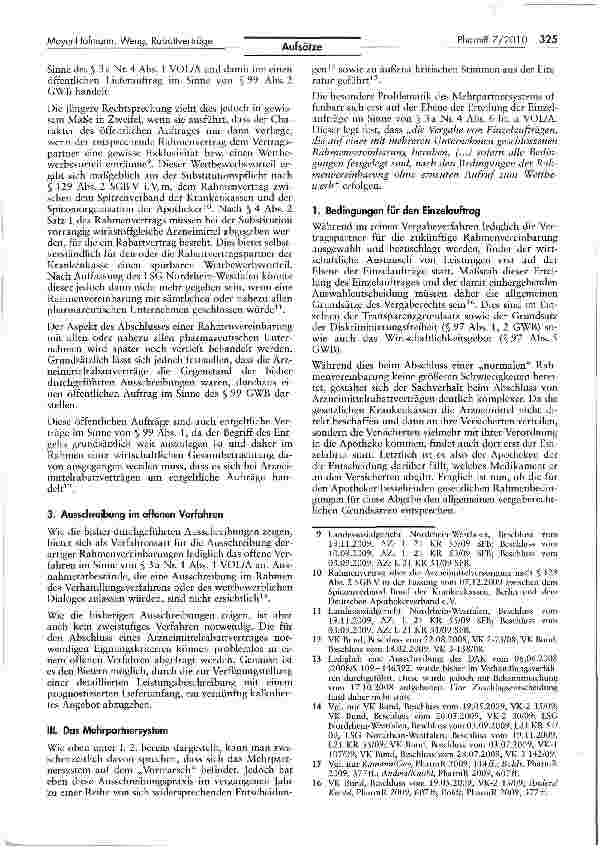 Vorschauseite 2: Rabattverträge mit mehreren pharmazeutischen Unternehmen -Wettbewerbsprinzip und sozialrechtliche Notwendigkeiten