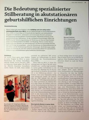 Vorschauseite 1: Die Bedeutung spezialisierter Stillberatung in akutstationären geburtshilflichen Einrichtungen