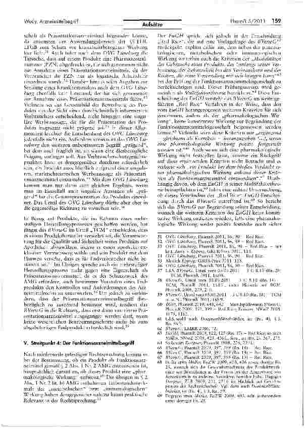 Vorschauseite 4: Vier Streitpunkte zum Arzneimittelbegriff in der aktuellen Rechtsprechung