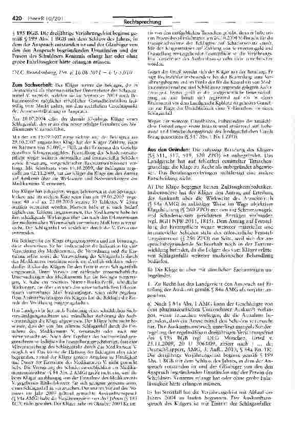 Vorschauseite 2: Antrag auf Erteilung der Auskunft über die Wirkweise des Arzneimittels gemäß § 84a AMGAMG § 84a; ZPO § 256; BGB §§ 166, 195, 199 I, 204