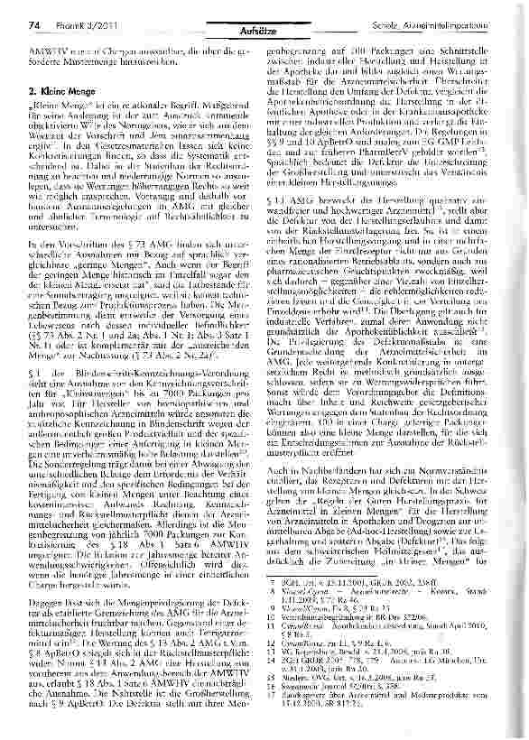 Vorschauseite 2: Ausnahmen von der Rückstellmusterpflicht für Arzneimittelimporteure