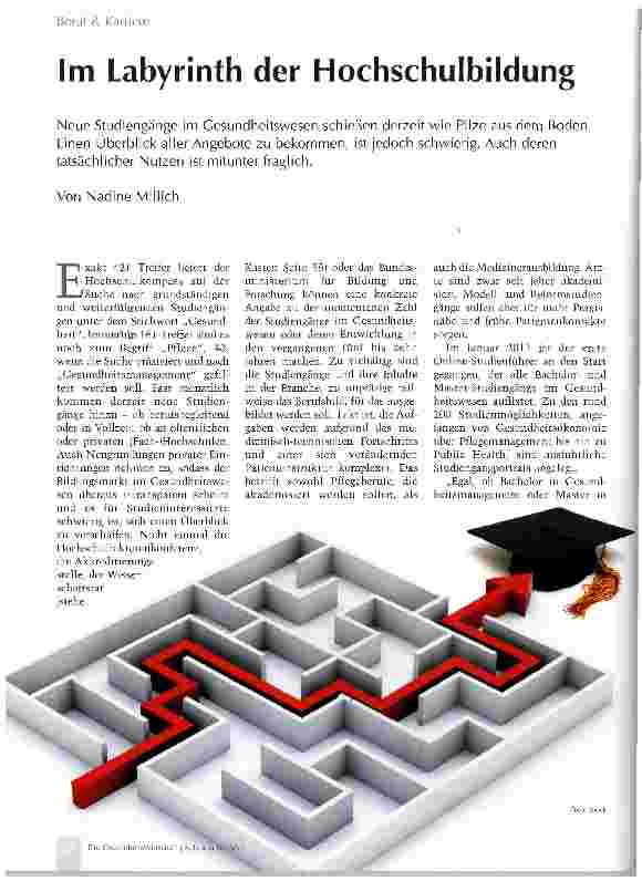 Vorschauseite 1: Im Labyrinth der Hochschulbildung
