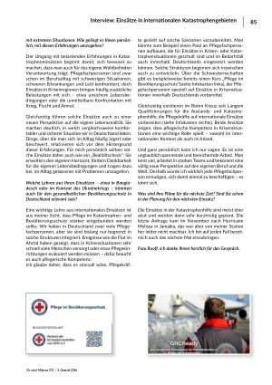 Vorschauseite 3: Interview: Einsätze in internationalen Katastrophengebieten