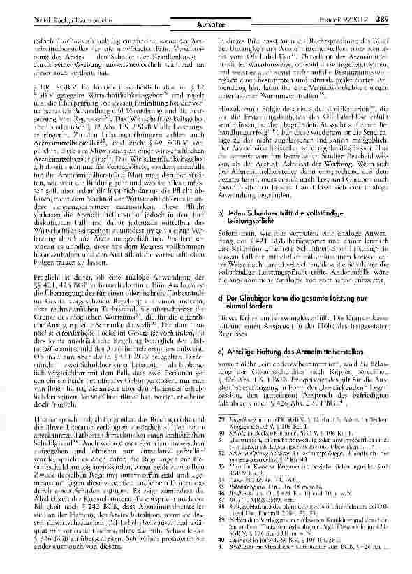 Vorschauseite 4: Rückgriffsansprüche des regresspflichtigen Arztes gegen Arzneimittelhersteller