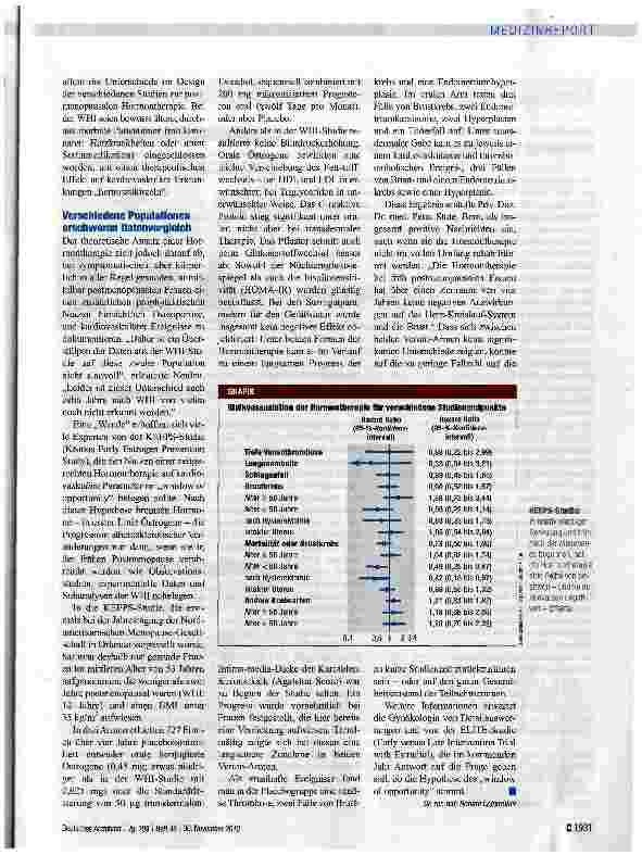 Vorschauseite 2: Neue Daten zur Hormontherapie