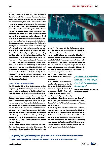 Vorschauseite 2: Wie geht es an der h_da weiter mit der Informationswissenschaft?