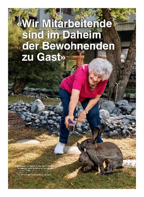 Vorschauseite 1: " Wir Mitarbeitende sind im Daheim der Bewohnenden zu Gast "
