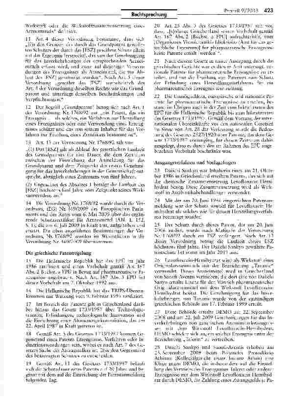 Vorschauseite 3: Zur Anwendbarkeit des Übereinkommens über die handelsbezogenen Aspekte der Rechte des geistigen Eigentums (TRIPS) — Patentschutz für Arzneimittel AEUV Art. 207; TRIPS Art. 27, 70