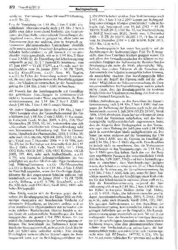 Vorschauseite 4: Schadenseignung in § 84 II 3 AMG ebenso auszulegen wie in § 84 II 1 AMG