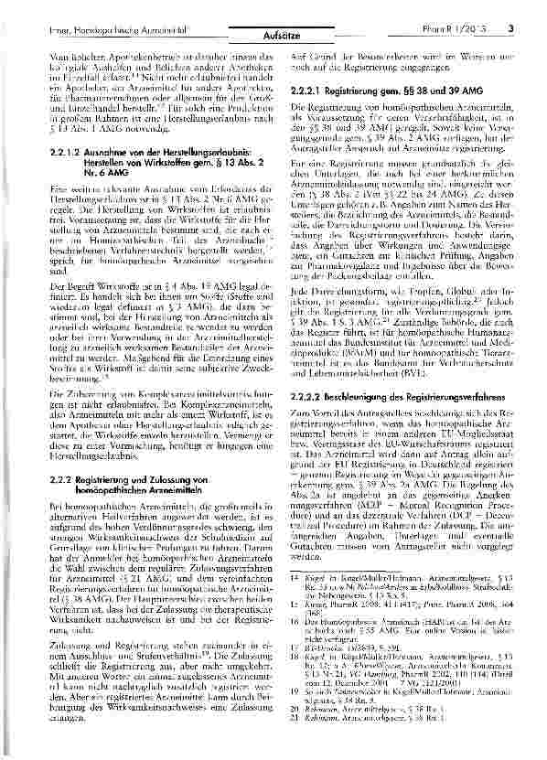 Vorschauseite 3: Apotheker als Produzenten von homöopathischen Arzneimitteln — Eine praktische Betrachtung