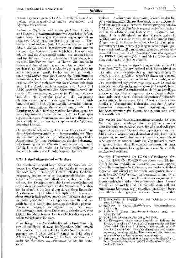 Vorschauseite 5: Apotheker als Produzenten von homöopathischen Arzneimitteln — Eine praktische Betrachtung