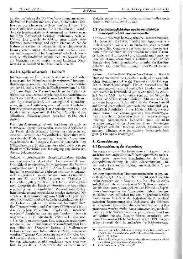 Vorschauseite 6: Apotheker als Produzenten von homöopathischen Arzneimitteln — Eine praktische Betrachtung