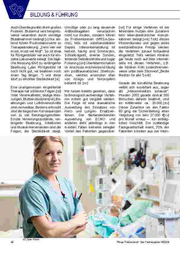 Vorschauseite 3: Übertherapie in der Intensivmedizin: Das Medizinproblem dieses Jahrhunderts