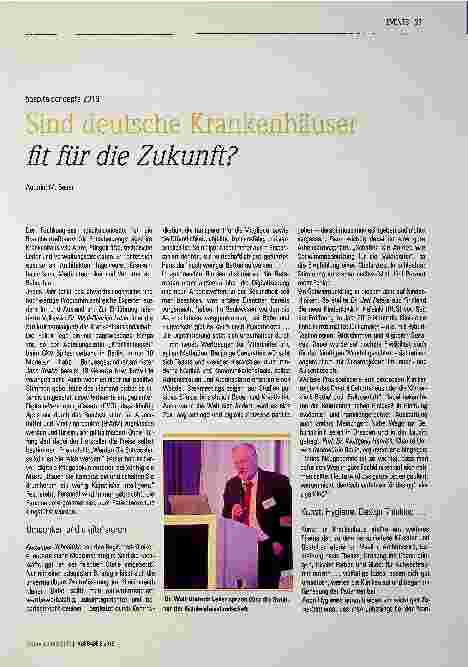 Vorschauseite 1: Sind deutsche Krankenhäuser fit für die Zukunft?