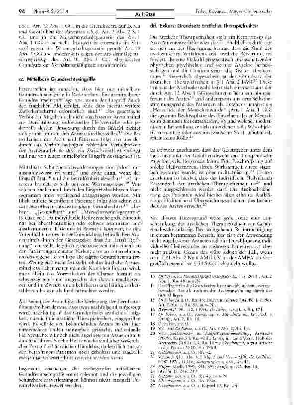 Vorschauseite 4: Die strafrechtliche Rechtfertigung individueller Heilversuche und das Verhältnis von § 34 StGB zu § 21 Abs. 2 Nr. 6 AMG