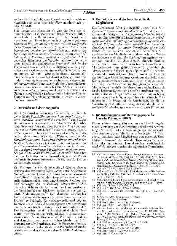Vorschauseite 2: Alles neu, macht die EU - Die Verordnung über klinische Prüfungen und ihre Auswirkungen auf das deutsche Recht
