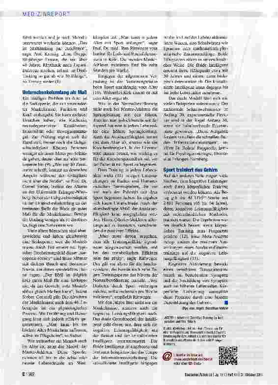 Vorschauseite 2: Der Gang verrät viel über den Gesundheitszustand im Alter