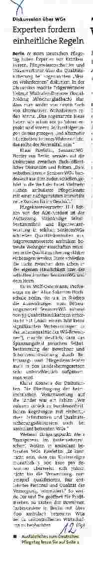 Vorschauseite 1: Experten fordern einheitliche Regeln