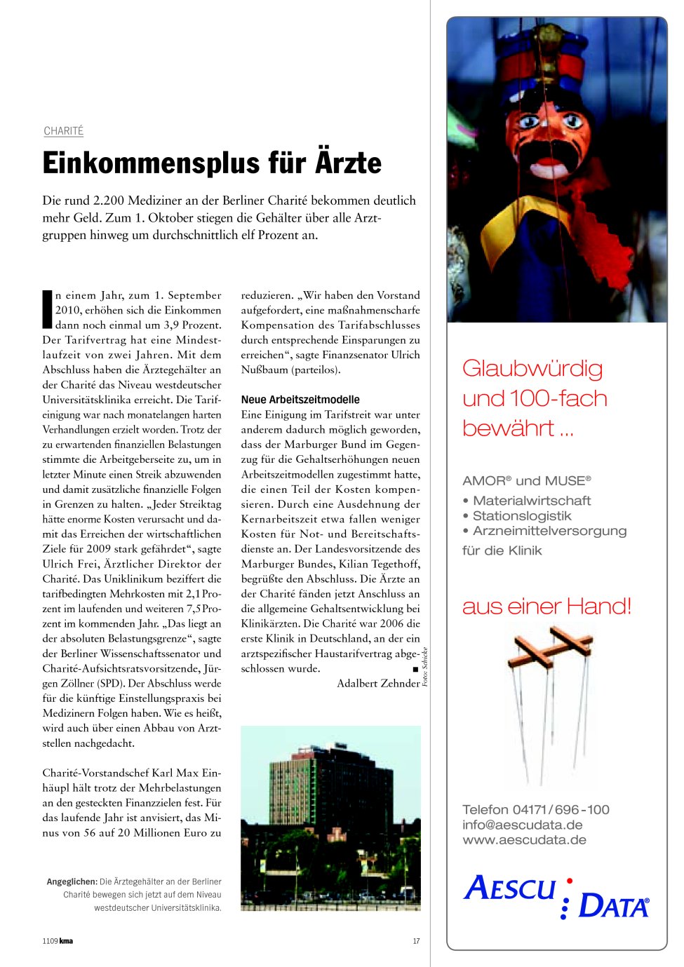 Vorschauseite 1: Einkommensplus für Ärzte