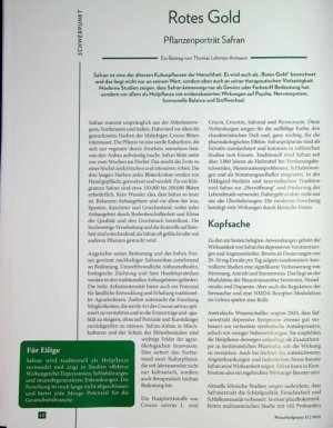 Vorschauseite 1: Rotes Gold Pflanzenporträt Safran