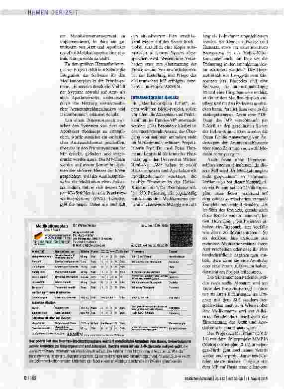 Vorschauseite 3: Medikationsplan für mehr Sicherheit