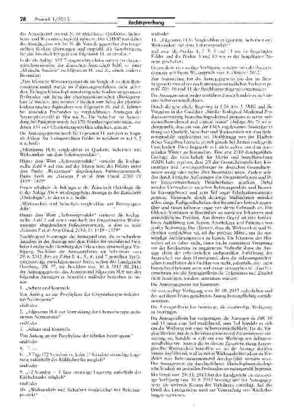 Vorschauseite 2: Irreführende Arzneimittel Werbung für ein Biosimilar