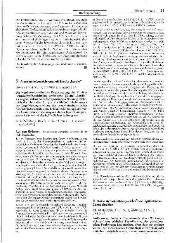 Vorschauseite 5: Irreführende Arzneimittel Werbung für ein Biosimilar