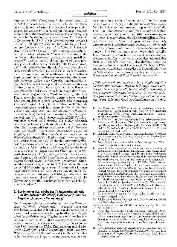 Vorschauseite 4: Die arzneimittelrechtliche Handhabung zeilbasierter Therapien in Point-of-Care-Behandlungsmodellen